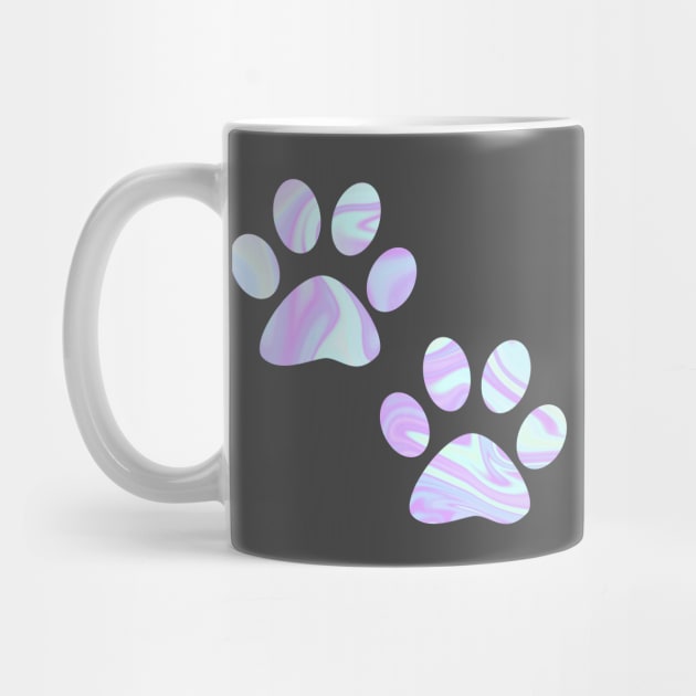 Pastel Paw Prints by julieerindesigns